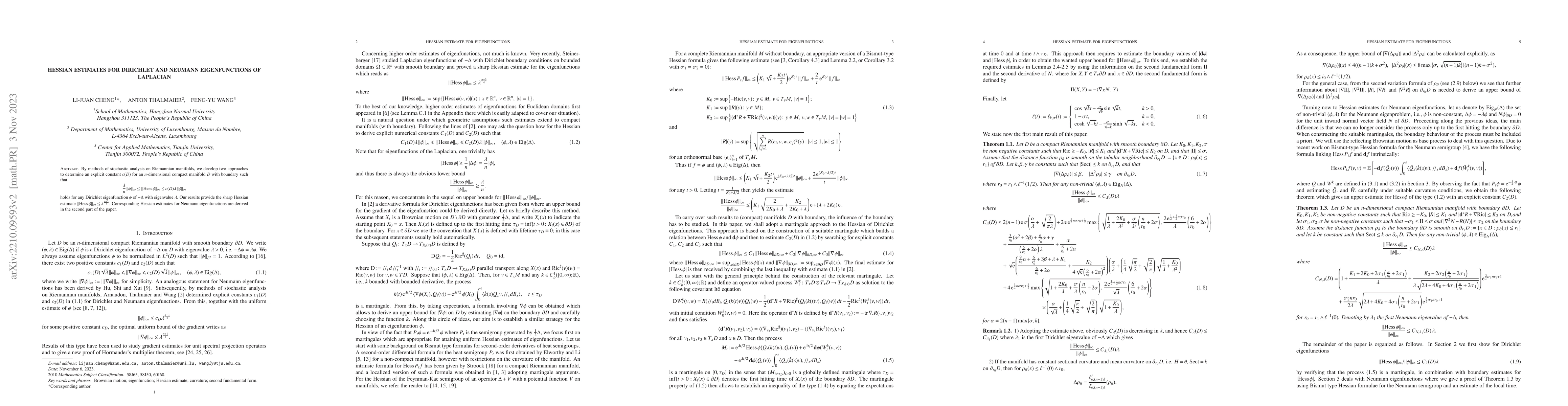 Thumbnail for Hessian estimates for Dirichlet and Neumann eigenfunctions of Laplacian