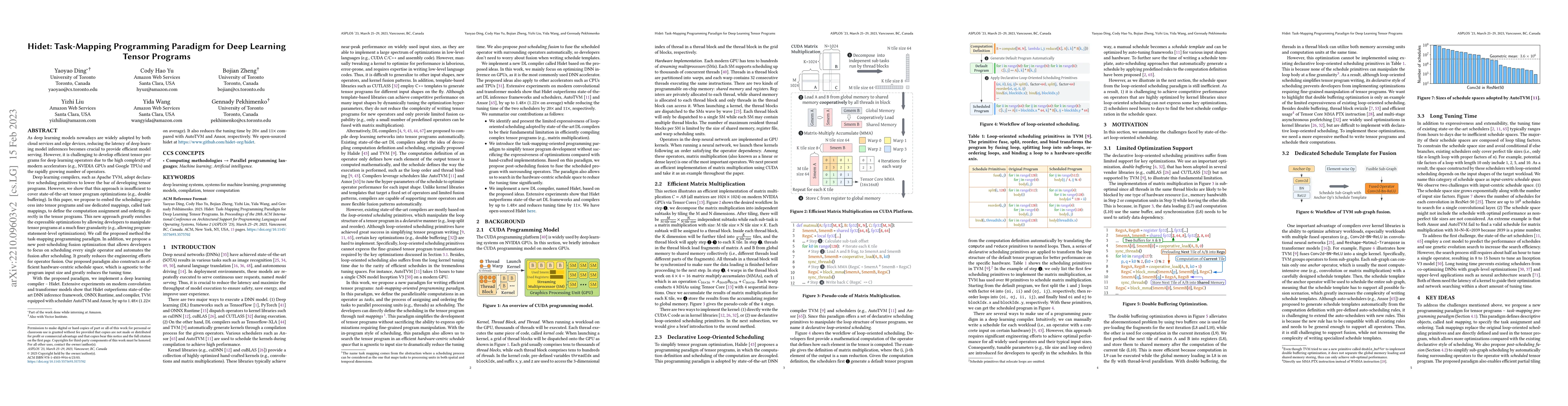 Thumbnail for Hidet: Task-Mapping Programming Paradigm for Deep Learning Tensor
  Programs