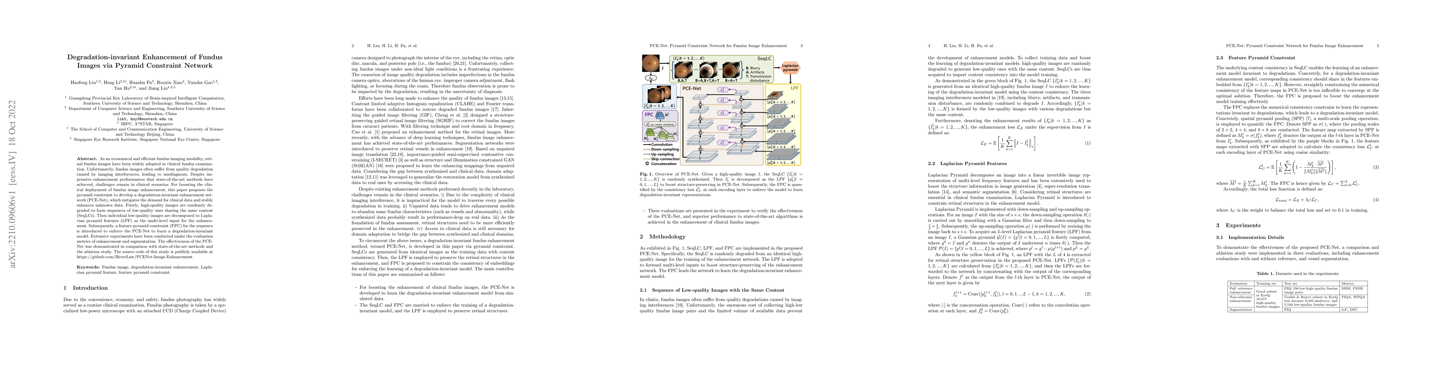 Thumbnail for Degradation-invariant Enhancement of Fundus Images via Pyramid
  Constraint Network