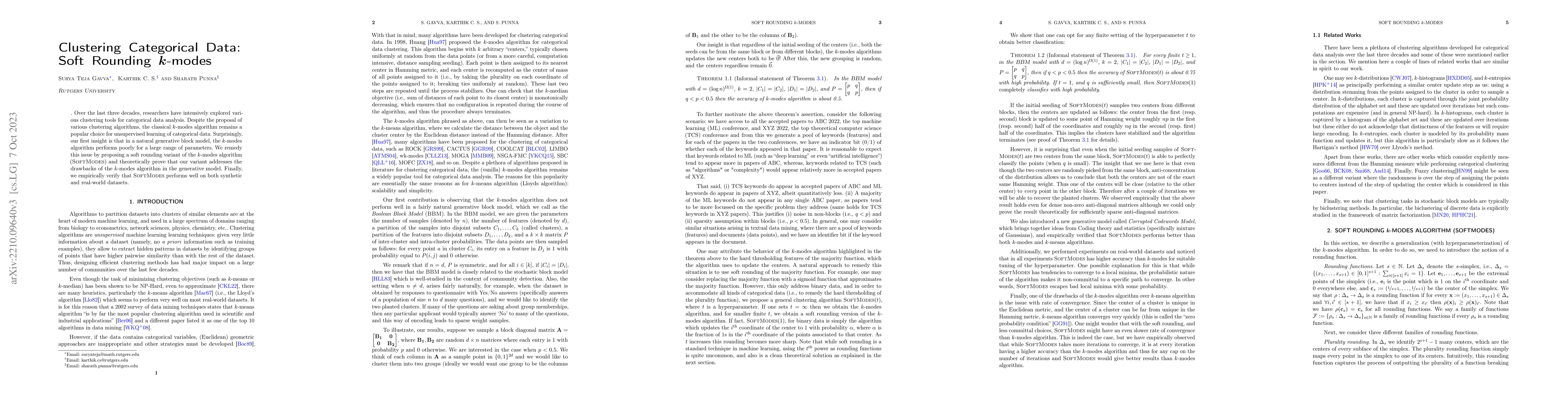 Thumbnail for Clustering Categorical Data: Soft Rounding k-modes