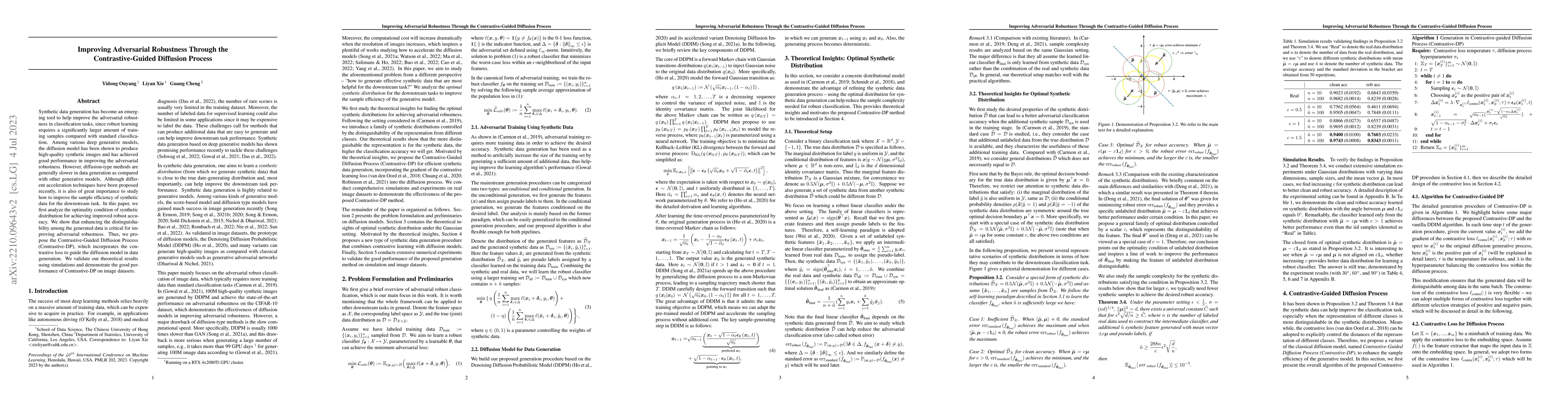 Thumbnail for Improving Adversarial Robustness by Contrastive Guided Diffusion Process