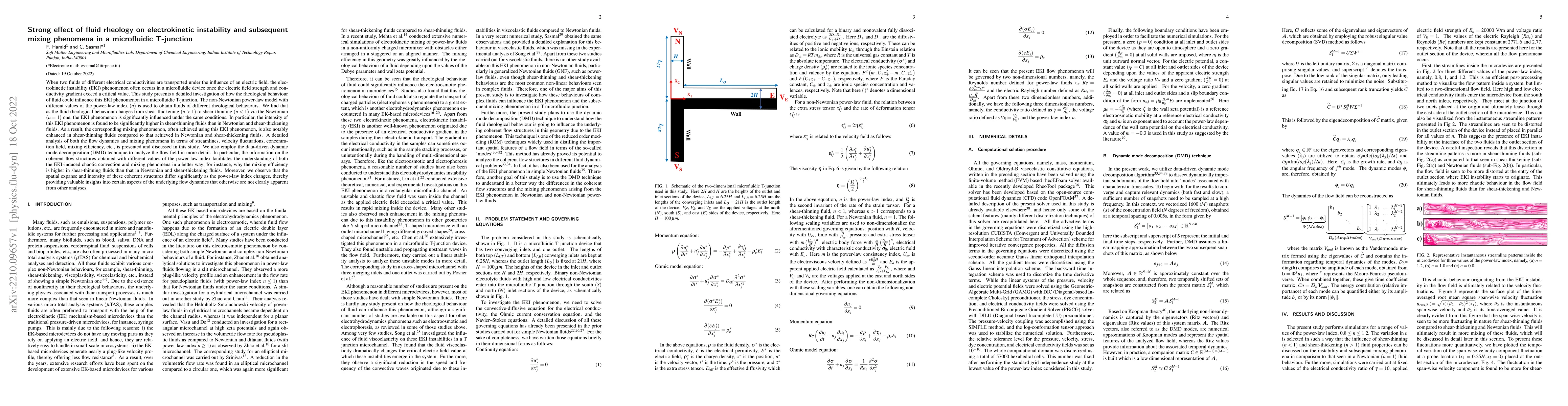 Thumbnail for Strong effect of fluid rheology on electrokinetic instability and
  subsequent mixing phenomena in a microfluidic T-junction