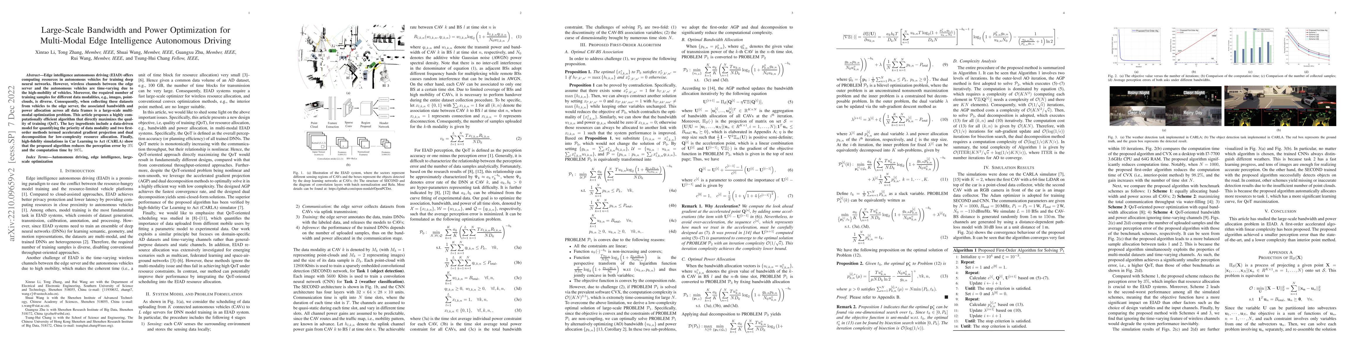 Thumbnail for Large-Scale Bandwidth and Power Optimization for Multi-Modal Edge
  Intelligence Autonomous Driving
