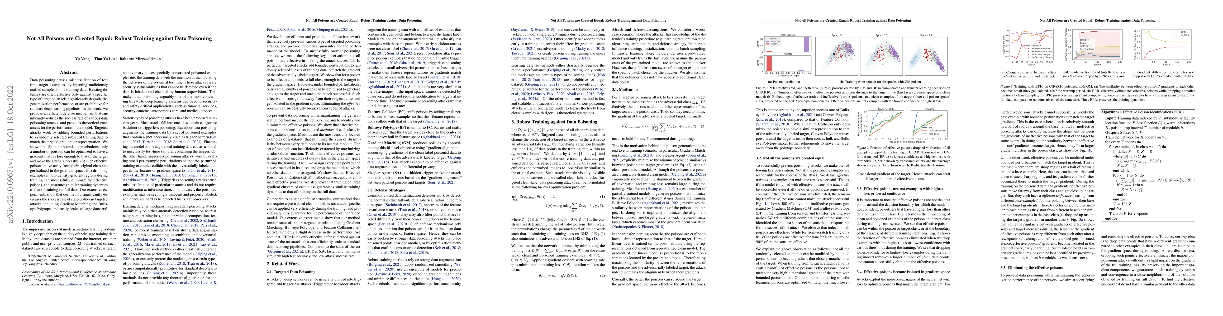 Thumbnail for Not All Poisons are Created Equal: Robust Training against Data
  Poisoning
