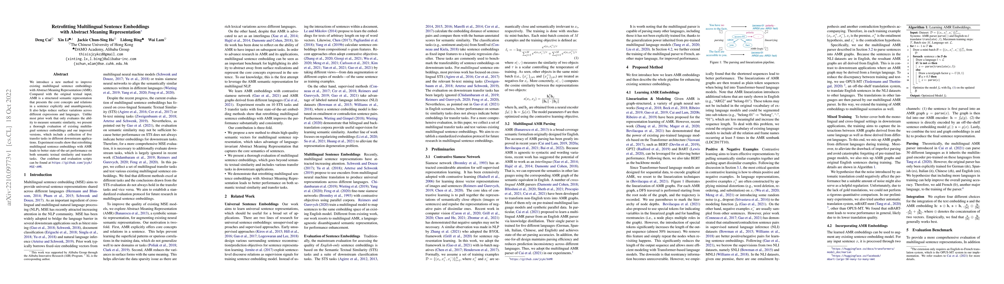 Thumbnail for Retrofitting Multilingual Sentence Embeddings with Abstract Meaning
  Representation