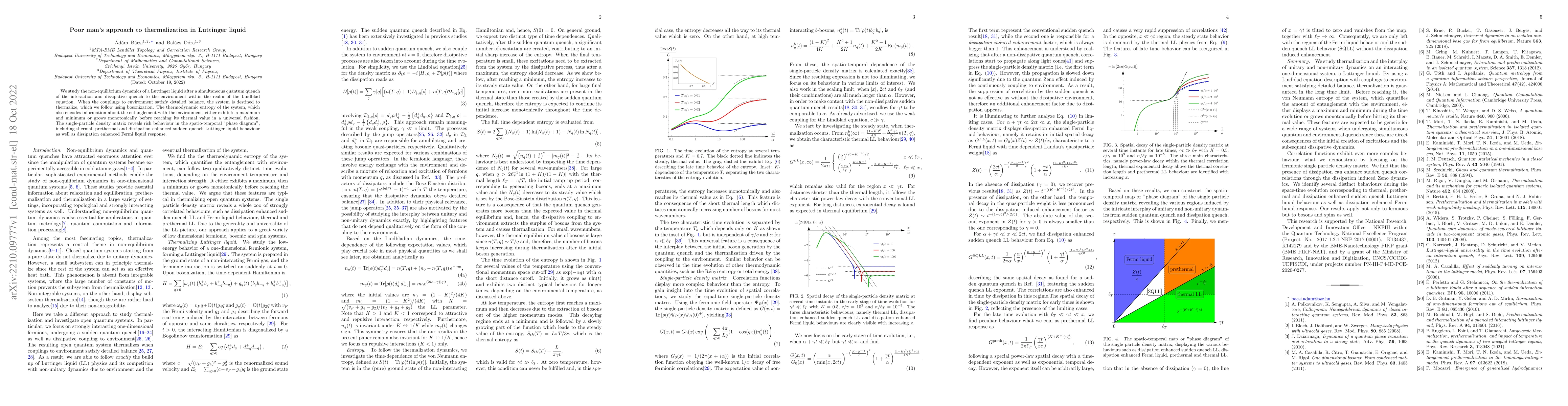 Thumbnail for Poor man's approach to thermalization in Luttinger liquid