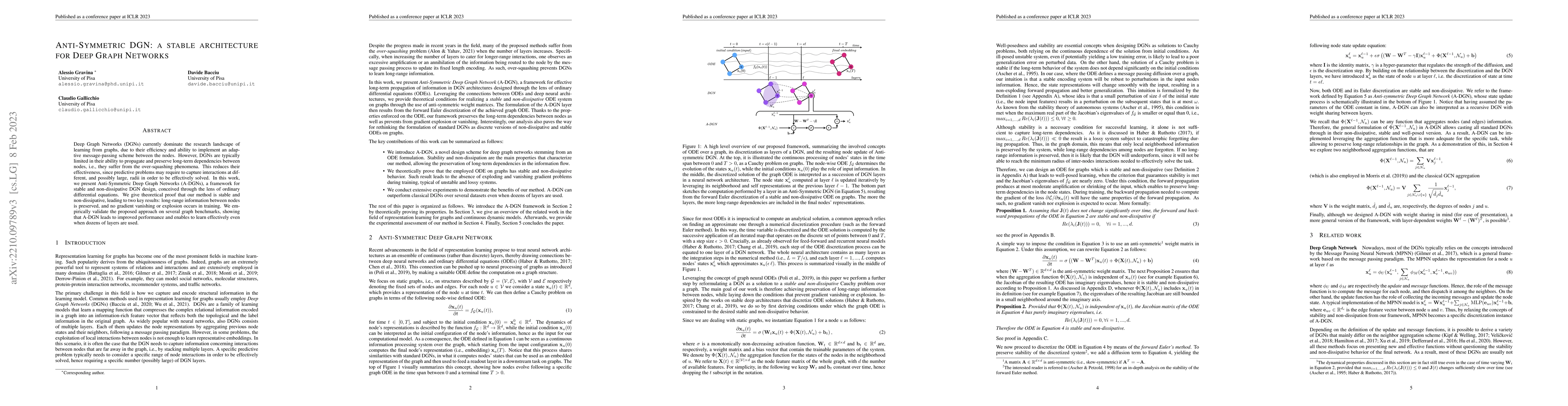 Thumbnail for Anti-Symmetric DGN: a stable architecture for Deep Graph Networks