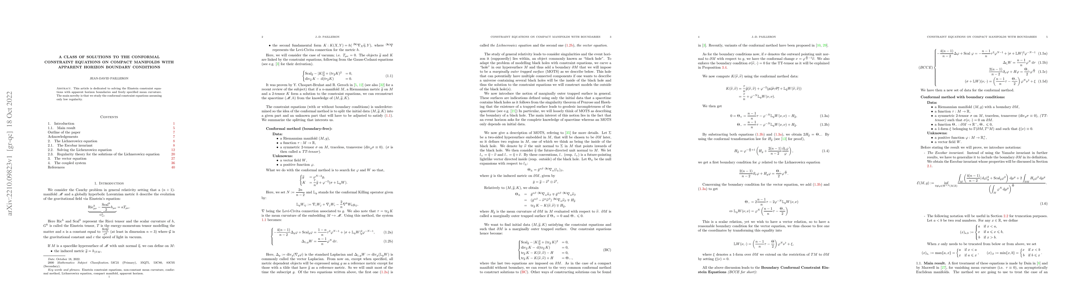 Thumbnail for A class of solutions to the conformal constraint equations on compact
  manifolds with apparent horizon boundary conditions