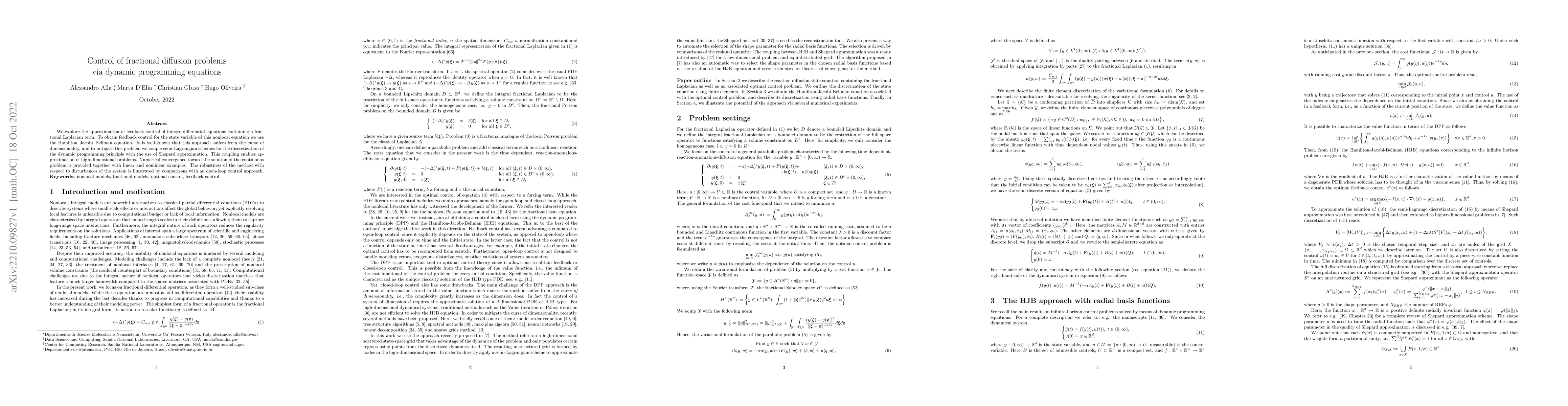Thumbnail for Control of fractional diffusion problems via dynamic programming
  equations