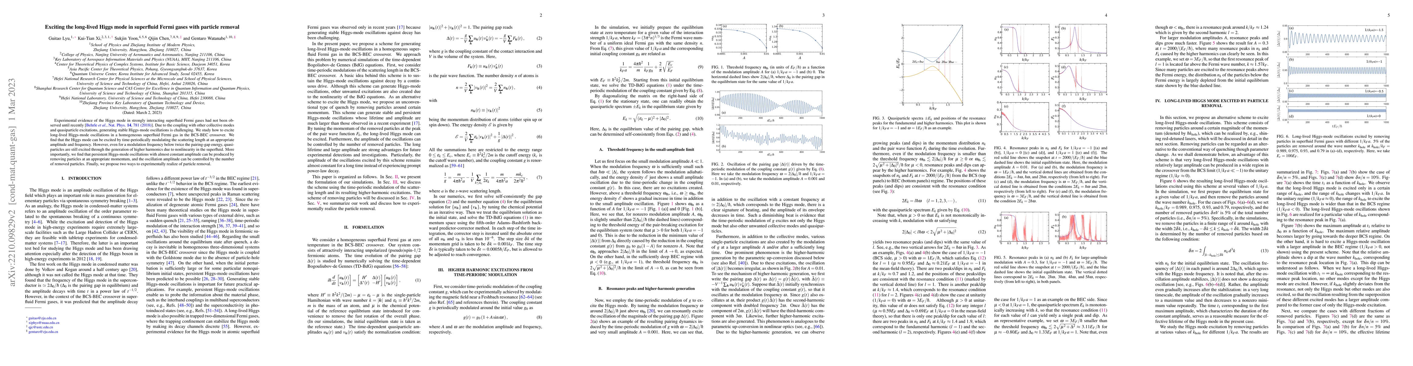 Thumbnail for Exciting the long-lived Higgs mode in superfluid Fermi gases with
  particle removal