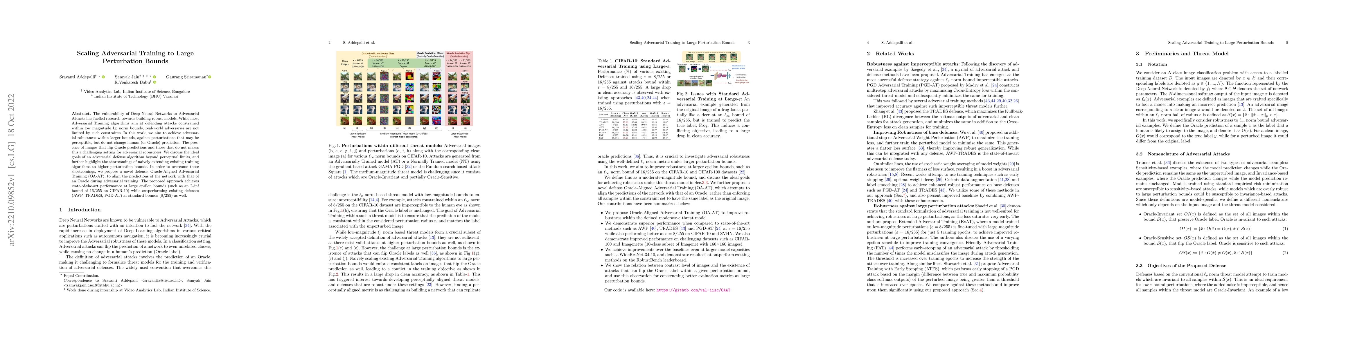 Thumbnail for Scaling Adversarial Training to Large Perturbation Bounds