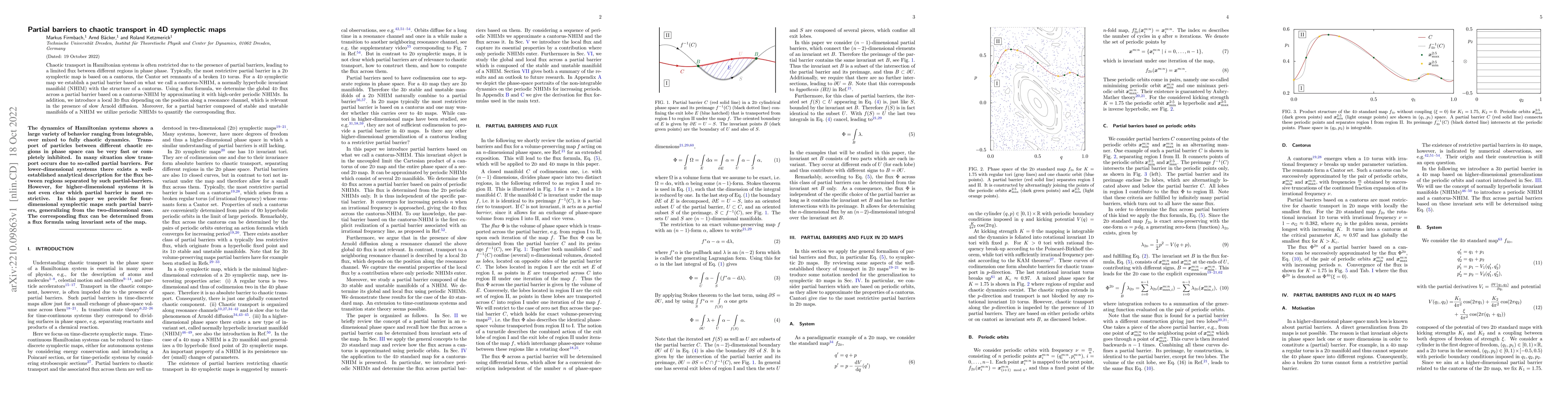 Thumbnail for Partial barriers to chaotic transport in 4D symplectic maps