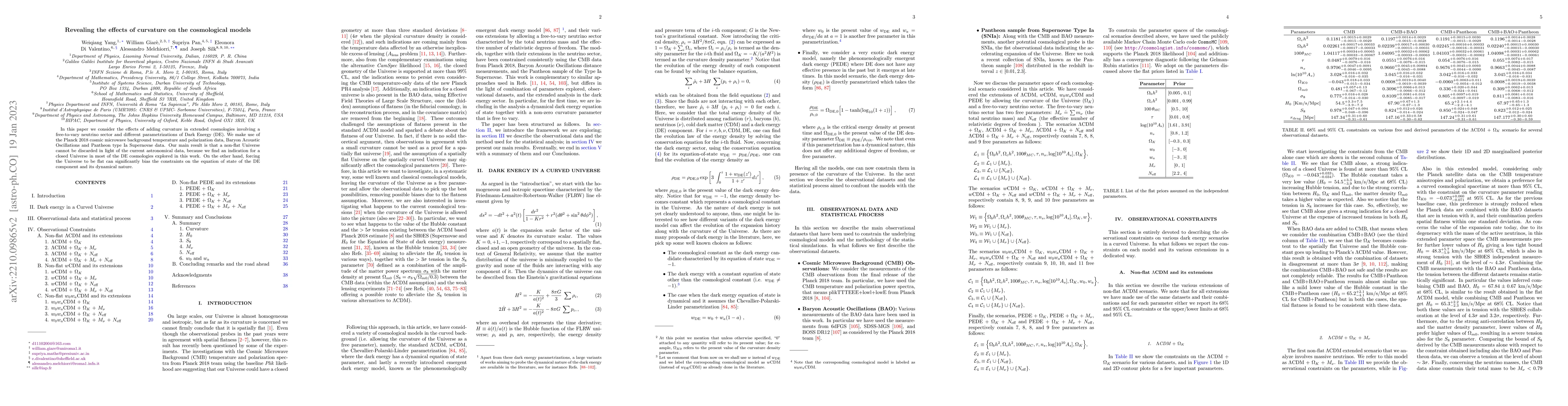 Thumbnail for Revealing the effects of curvature on the cosmological models