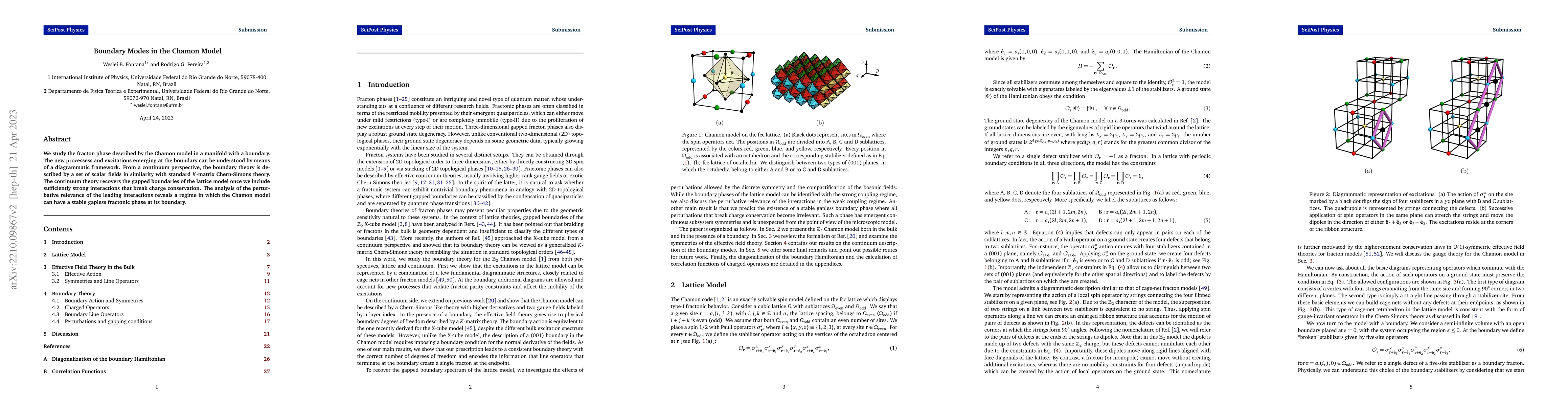 Thumbnail for Boundary Modes in the Chamon Model