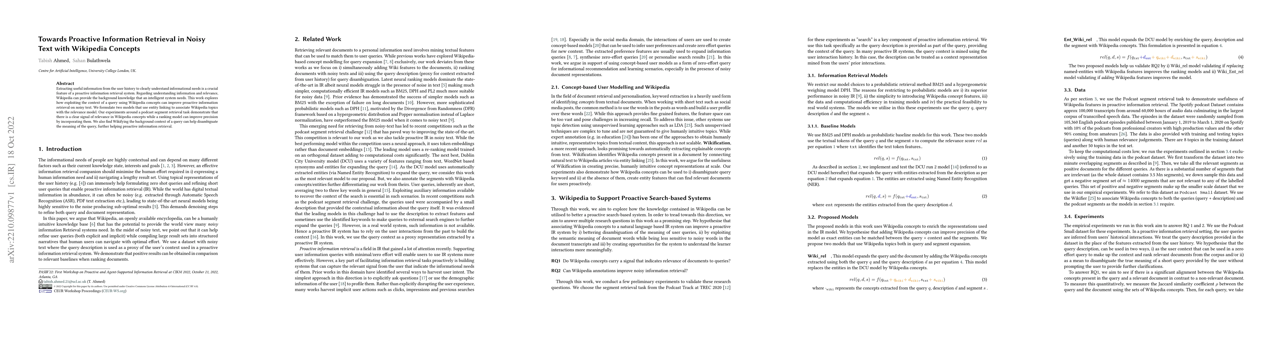Thumbnail for Towards Proactive Information Retrieval in Noisy Text with Wikipedia
  Concepts