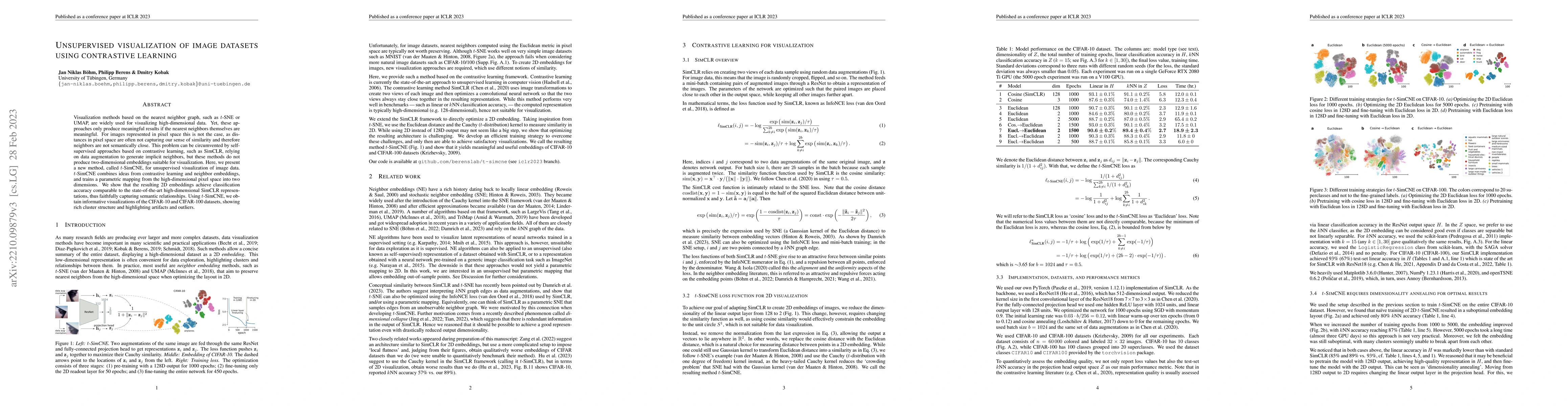 Thumbnail for Unsupervised visualization of image datasets using contrastive learning