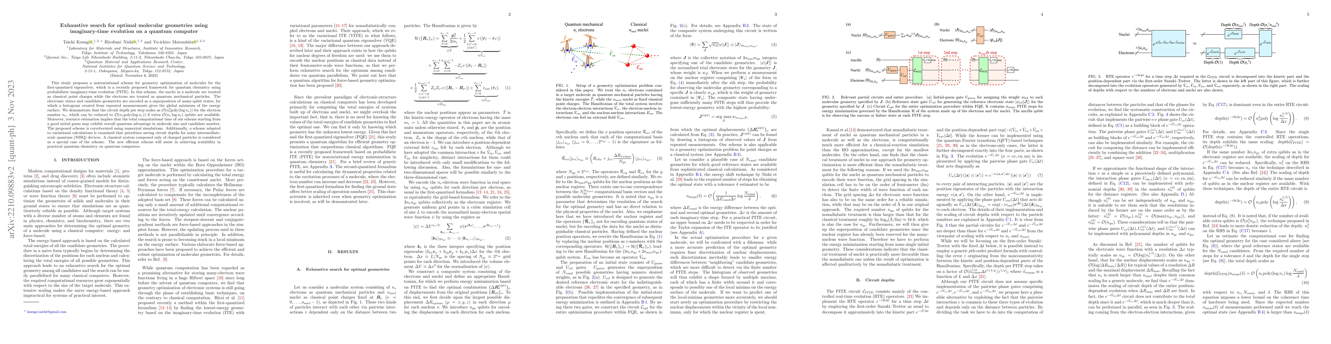 Thumbnail for Exhaustive search for optimal molecular geometries using imaginary-time
  evolution on a quantum computer