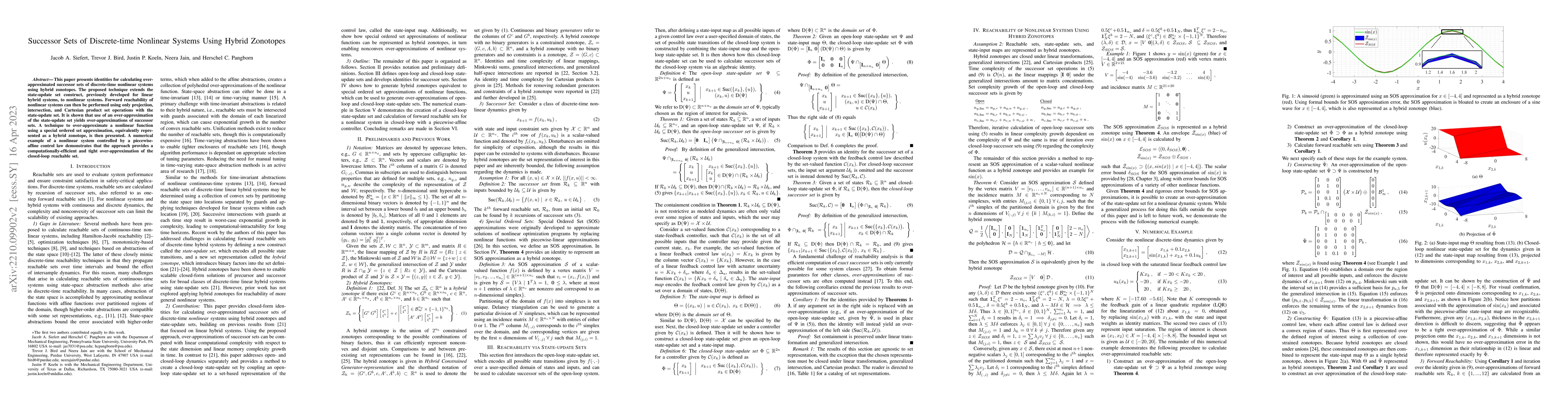 Thumbnail for Successor Sets of Discrete-time Nonlinear Systems Using Hybrid Zonotopes