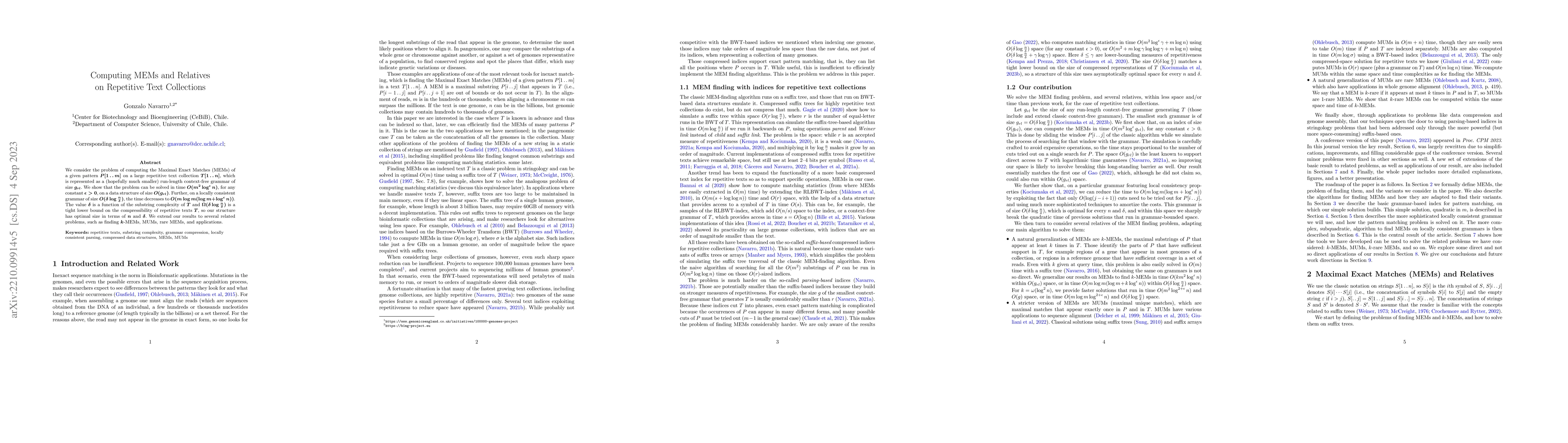 Thumbnail for Computing MEMs and Relatives on Repetitive Text Collections
