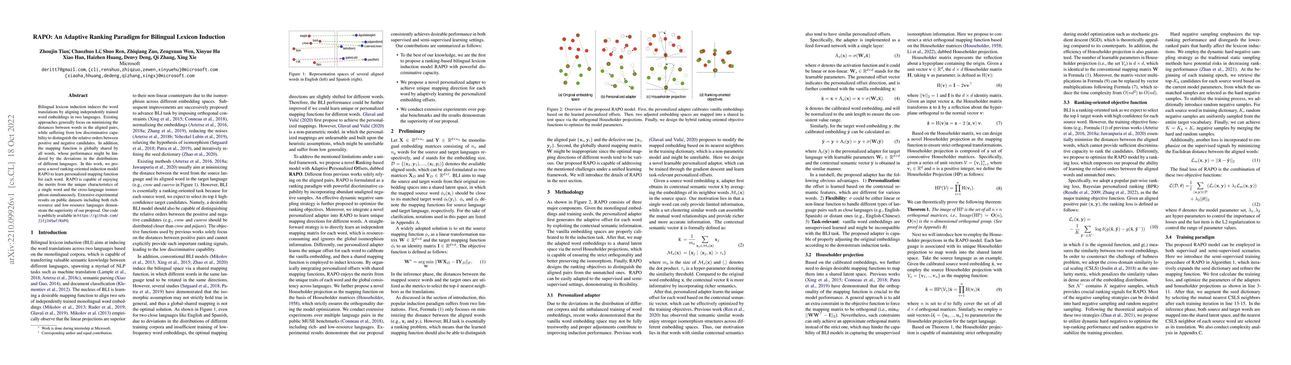 Thumbnail for RAPO: An Adaptive Ranking Paradigm for Bilingual Lexicon Induction
