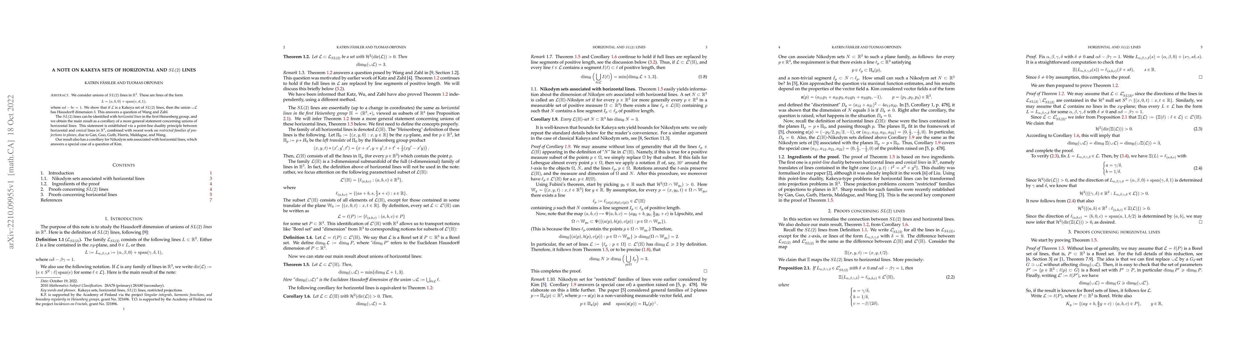 Thumbnail for A note on Kakeya sets of horizontal and $SL(2)$ lines