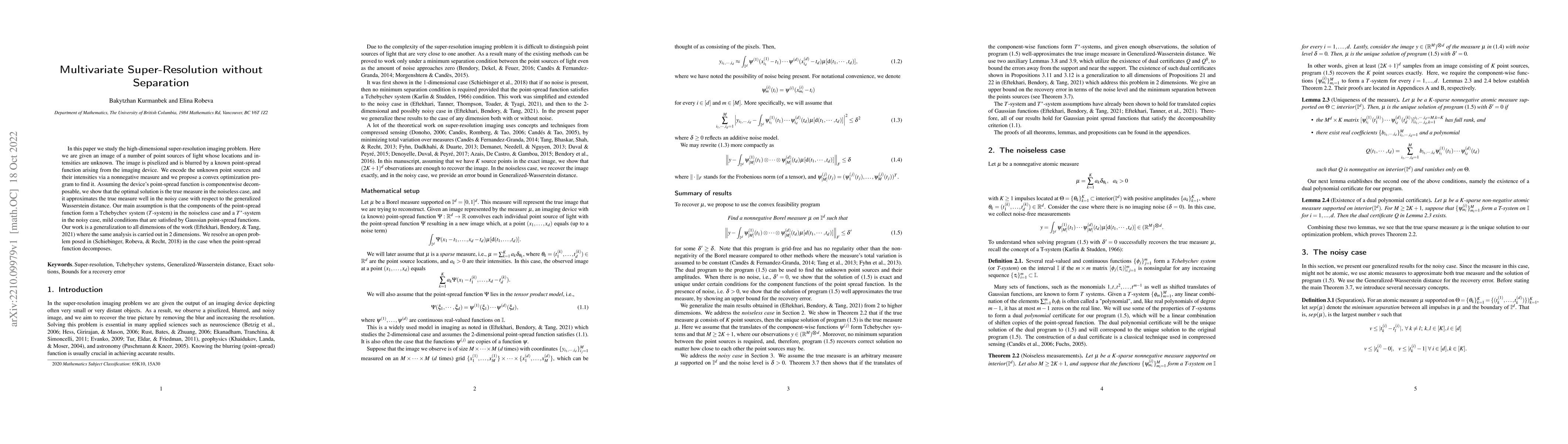 Thumbnail for Multivariate Super-Resolution without Separation