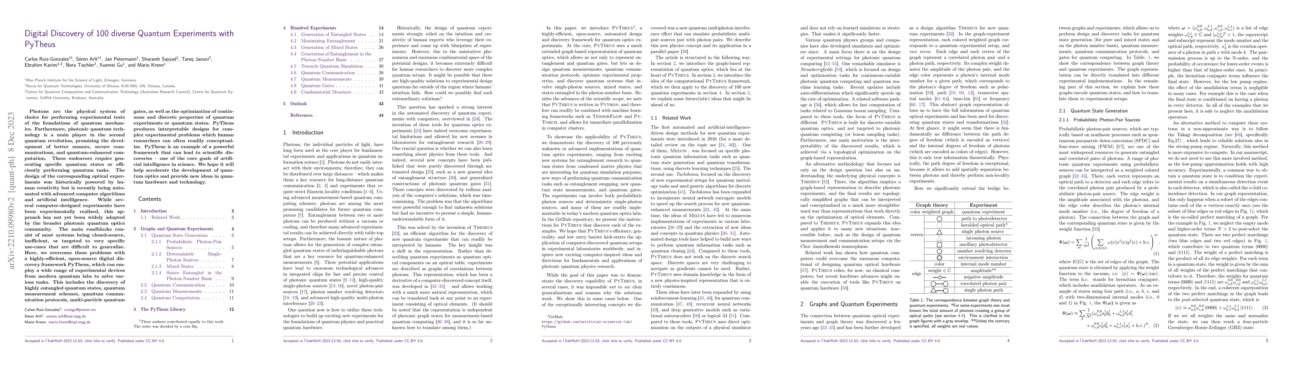 Thumbnail for Digital Discovery of 100 diverse Quantum Experiments with PyTheus