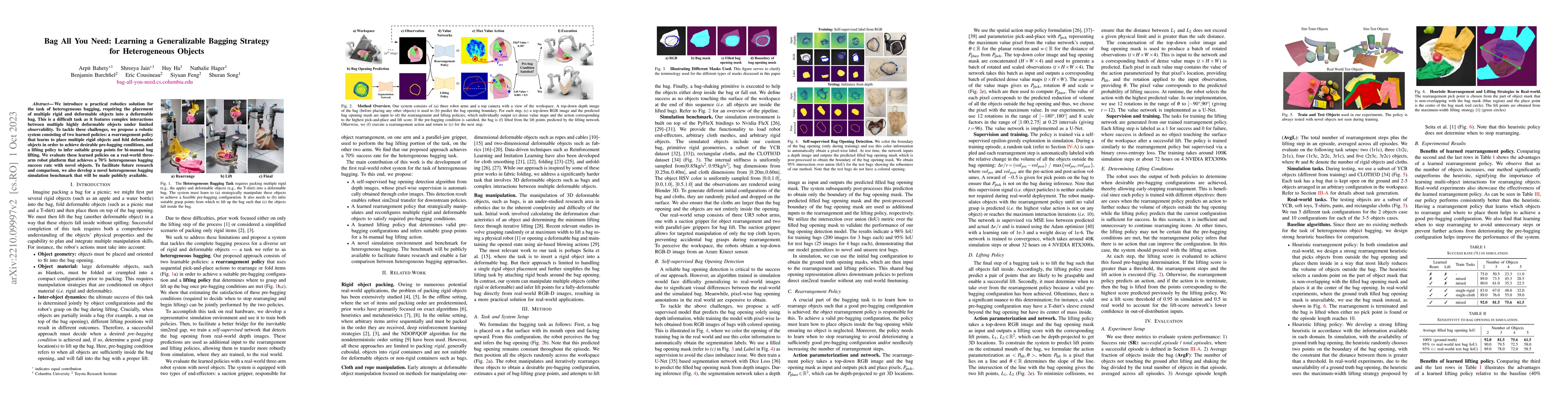 Thumbnail for Bag All You Need: Learning a Generalizable Bagging Strategy for
  Heterogeneous Objects