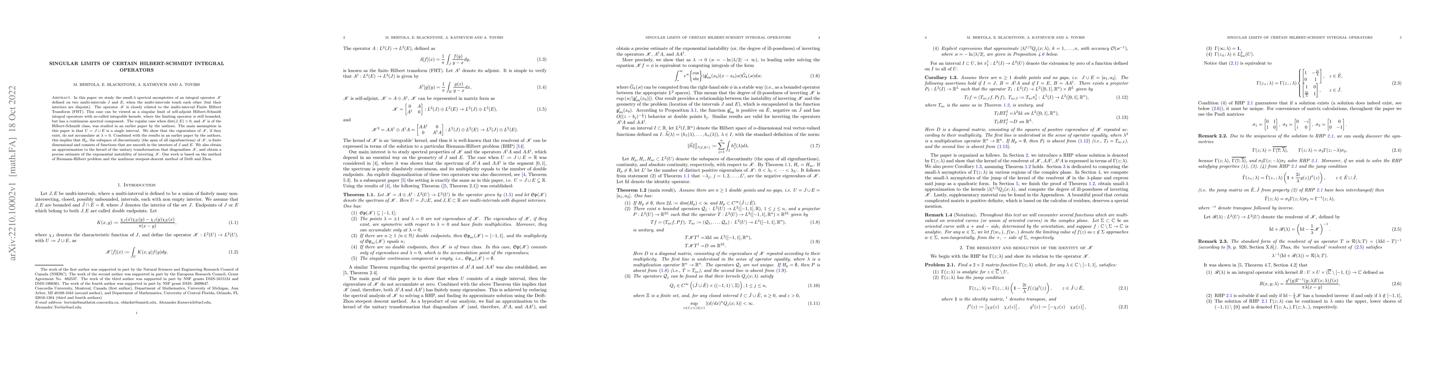 Thumbnail for Singular limits of certain Hilbert-Schmidt integral operators