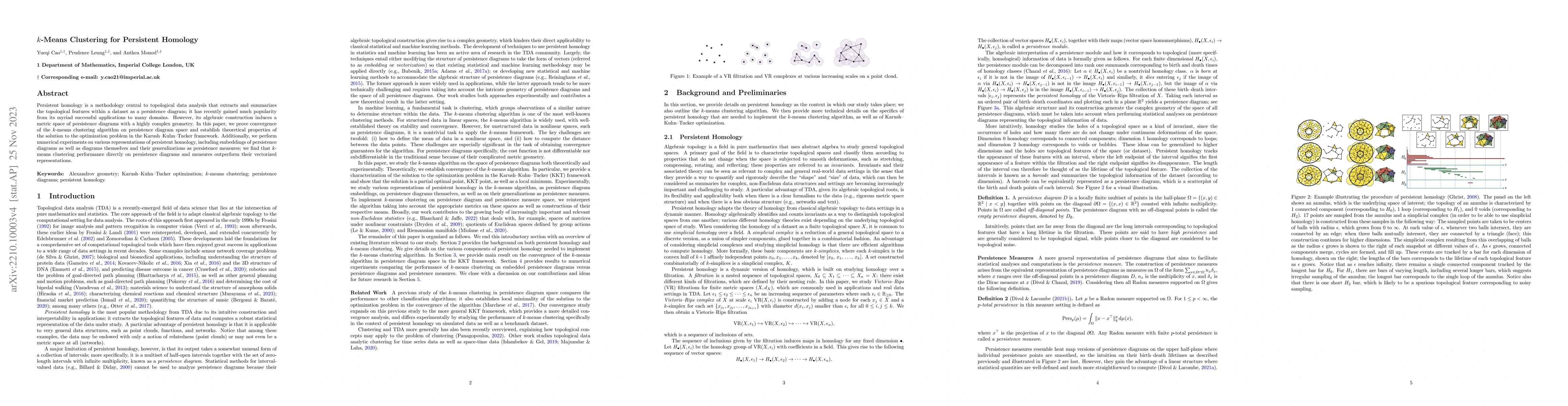 Thumbnail for $k$-Means Clustering for Persistent Homology