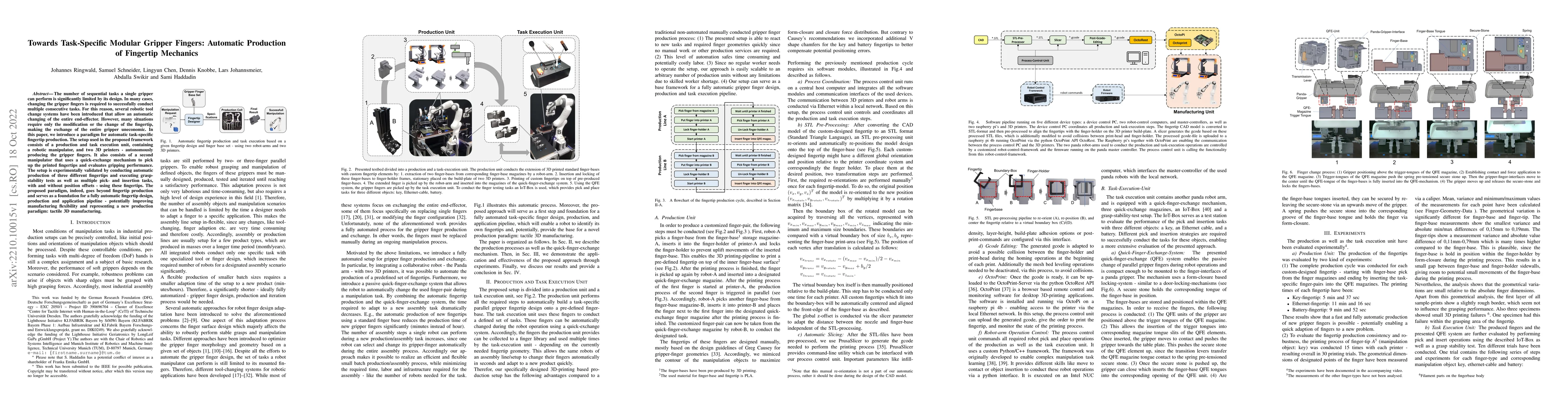 Thumbnail for Towards Task-Specific Modular Gripper Fingers: Automatic Production of
  Fingertip Mechanics