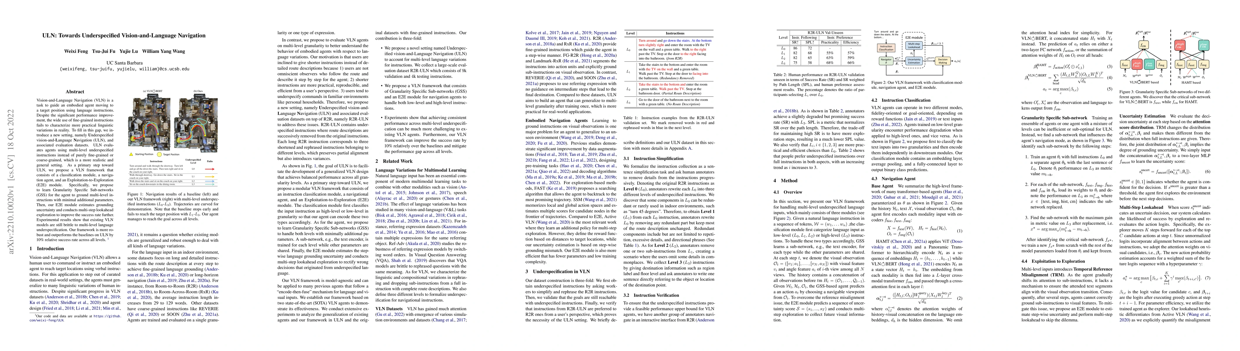 Thumbnail for ULN: Towards Underspecified Vision-and-Language Navigation
