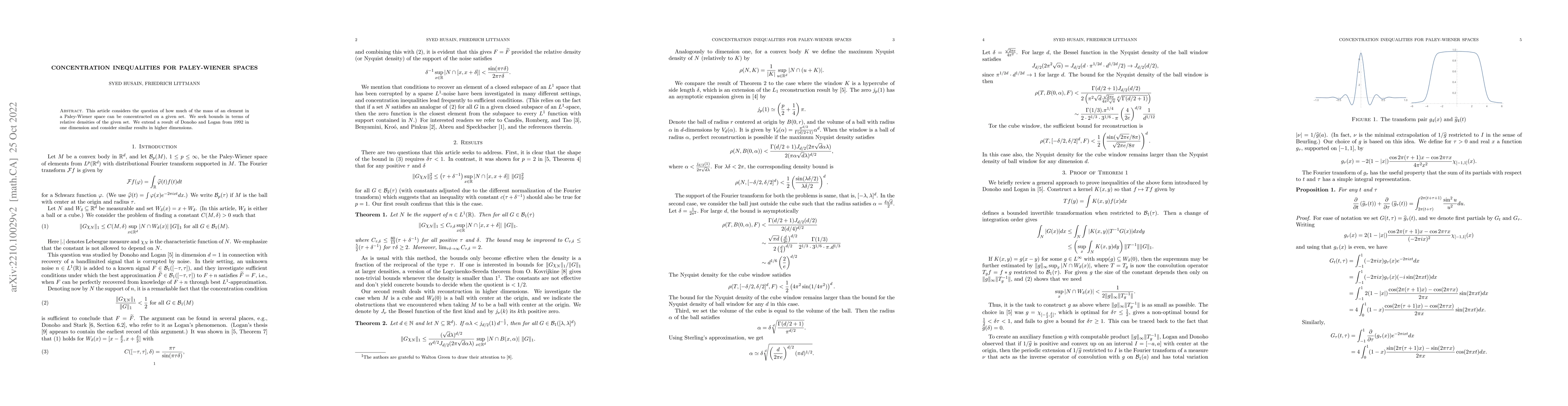 Thumbnail for Concentration inequalities for Paley-Wiener spaces