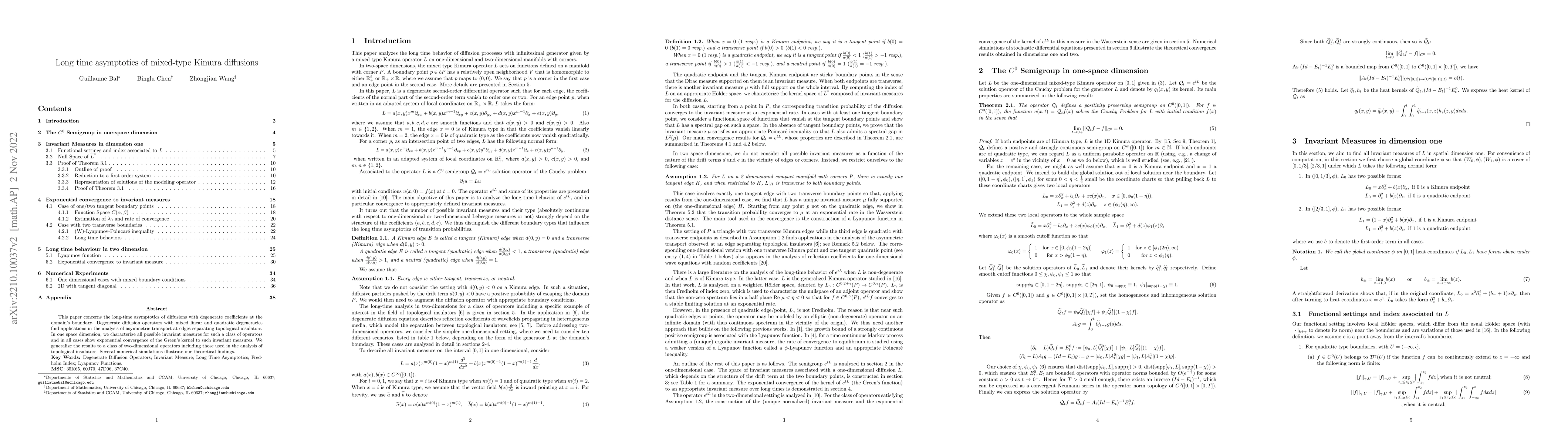 Thumbnail for Long time asymptotics of mixed-type Kimura diffusions