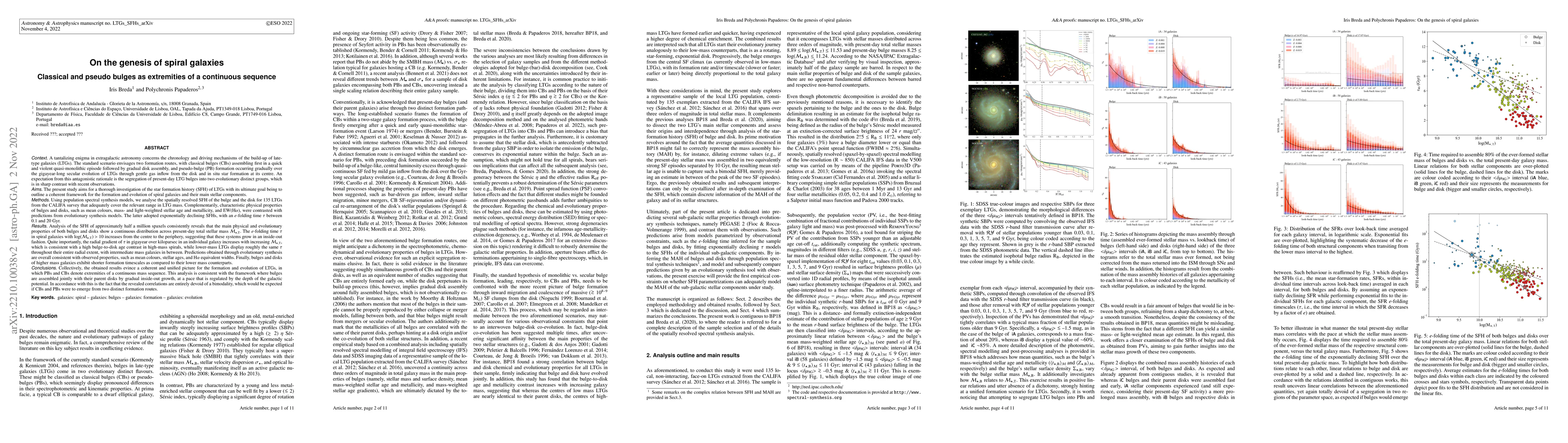 Thumbnail for On the genesis of spiral galaxies -- Classical and pseudo bulges as
  extremities of a continuous sequence