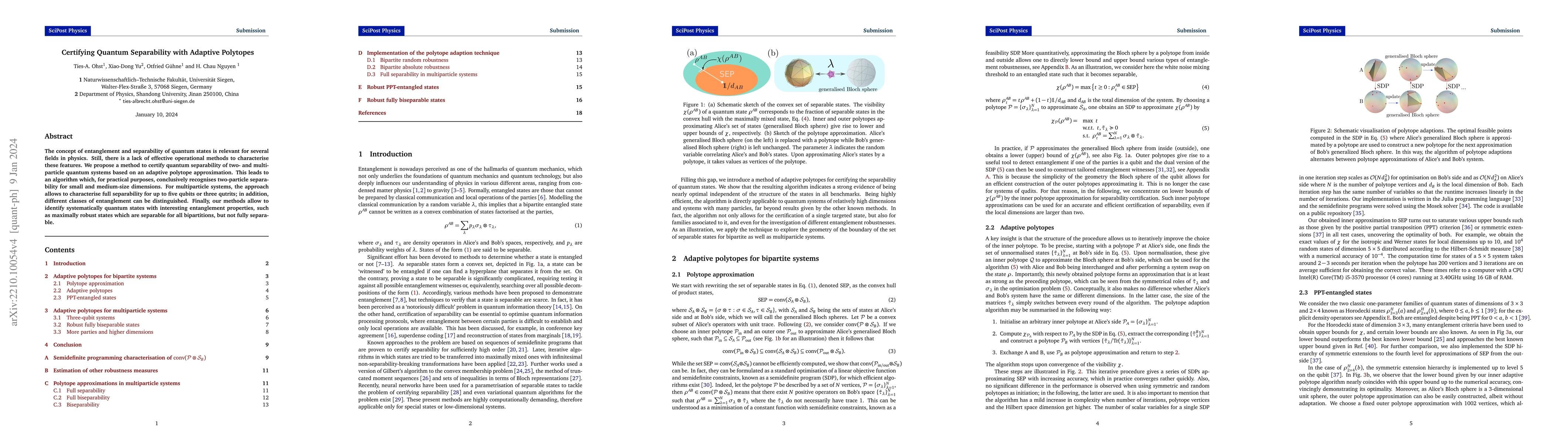 Thumbnail for Certifying Quantum Separability with Adaptive Polytopes