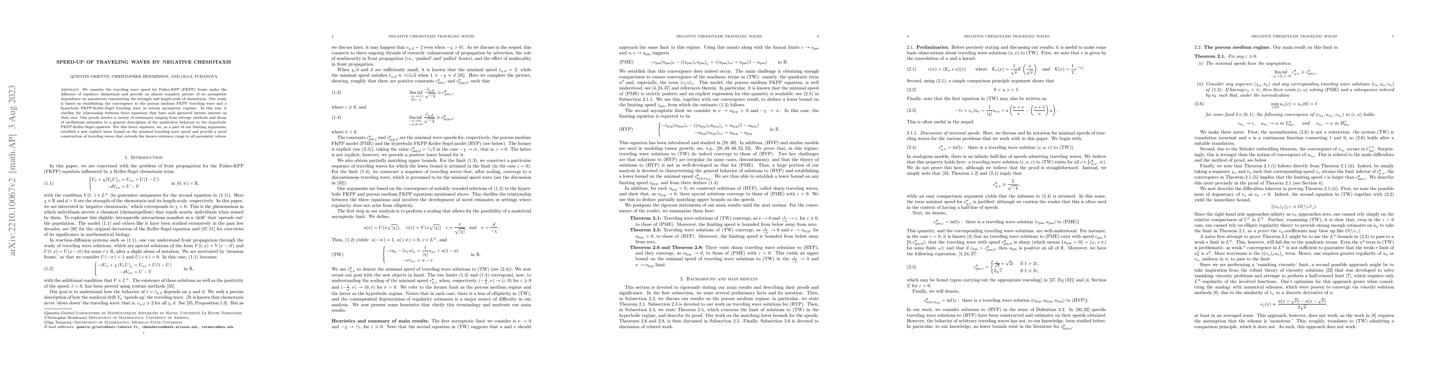 Thumbnail for Speed-up of traveling waves by negative chemotaxis