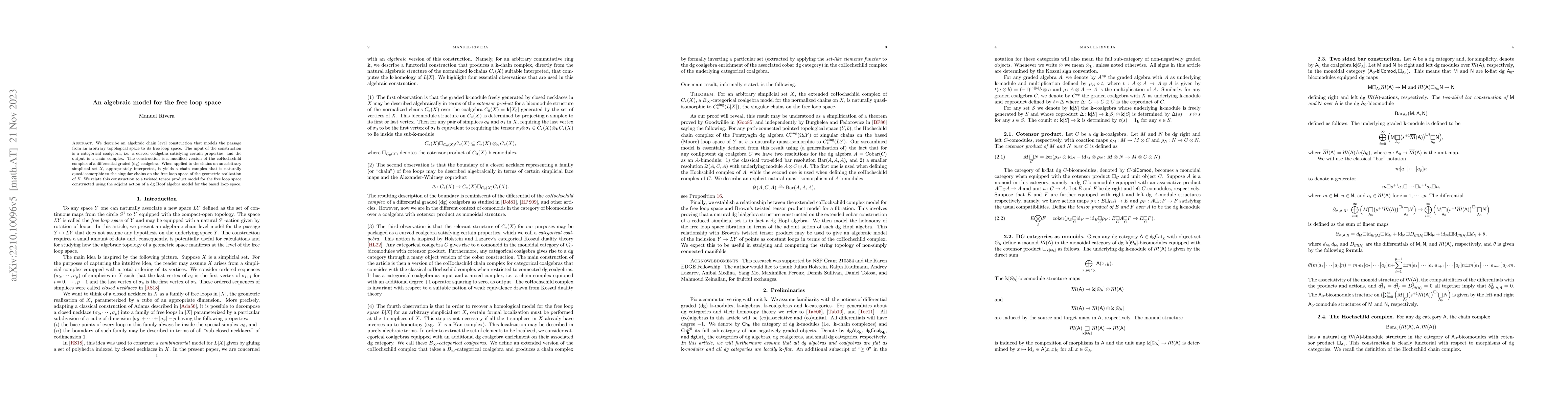 Thumbnail for An algebraic model for the free loop space