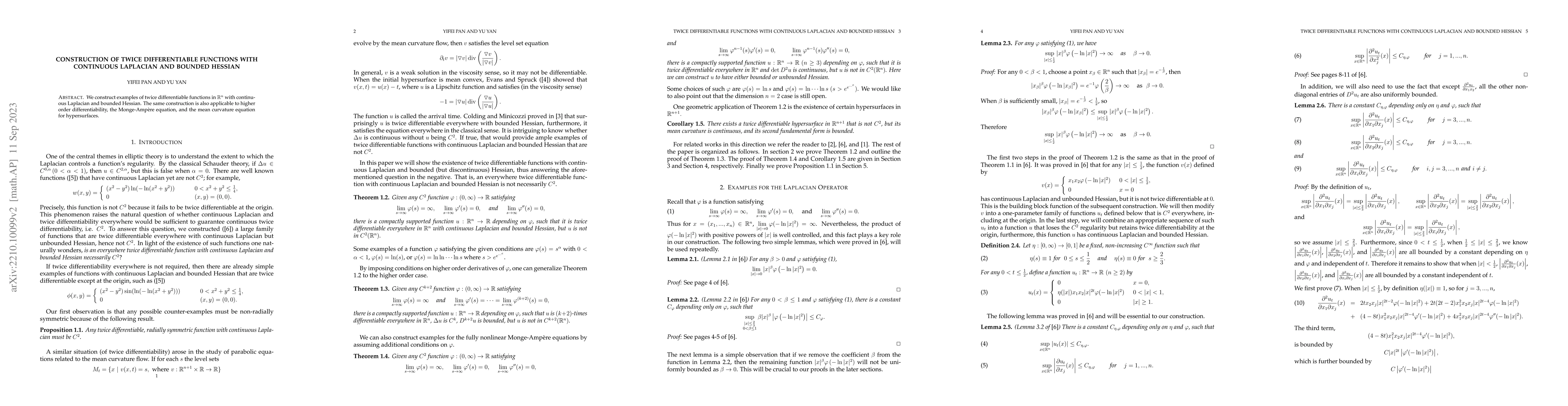 Thumbnail for Construction of Twice Differentiable Functions with Continuous Laplacian
  and Bounded Hessian