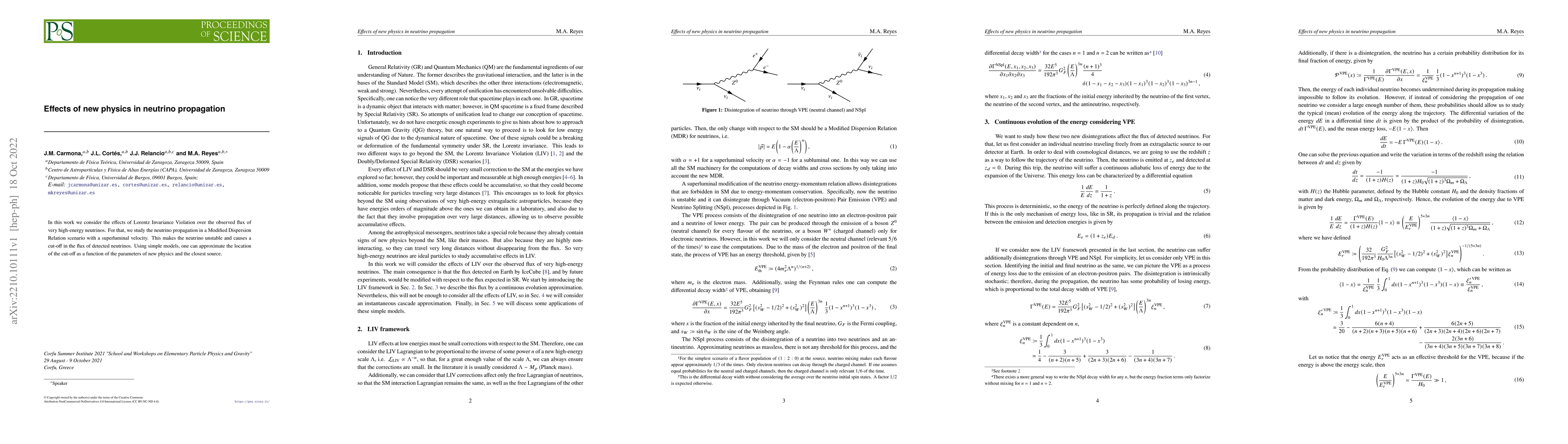 Thumbnail for Effects of new physics in neutrino propagation