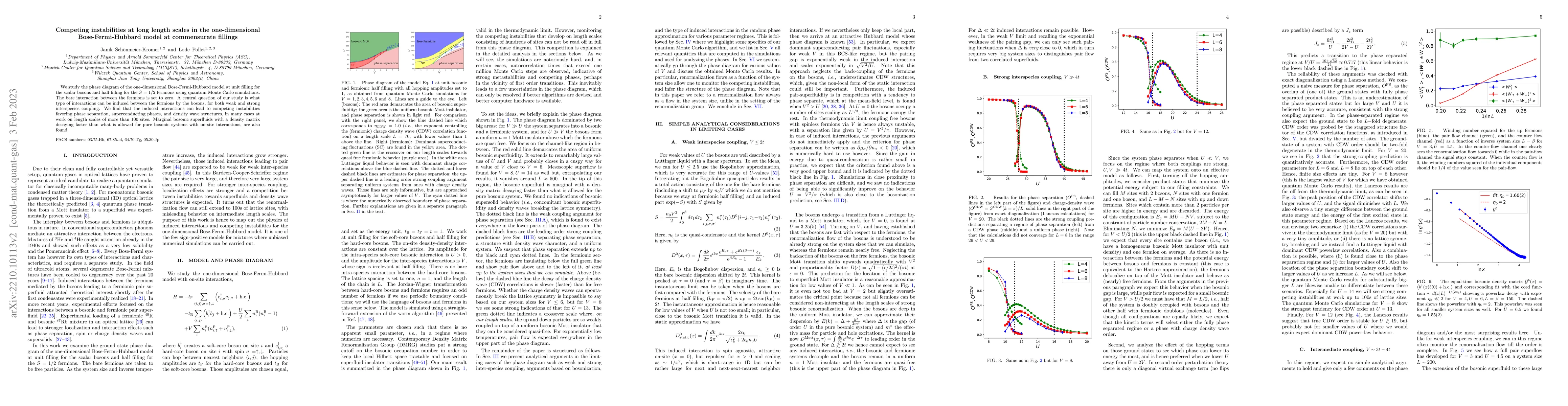 Thumbnail for Competing instabilities at long length scales in the one-dimensional
  Bose-Fermi-Hubbard model at commensurate fillings