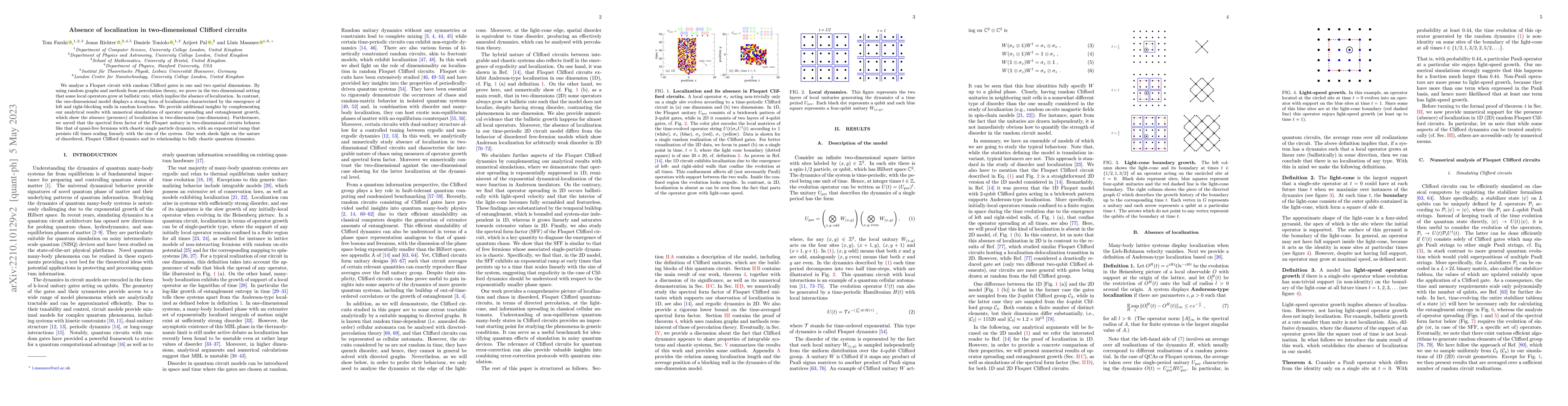 Thumbnail for Absence of localization in two-dimensional Clifford circuits