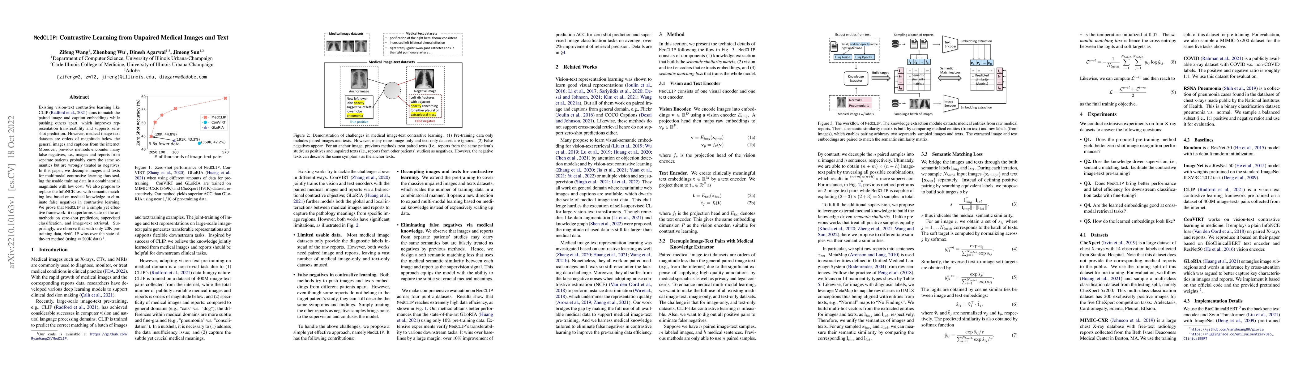 Thumbnail for MedCLIP: Contrastive Learning from Unpaired Medical Images and Text
