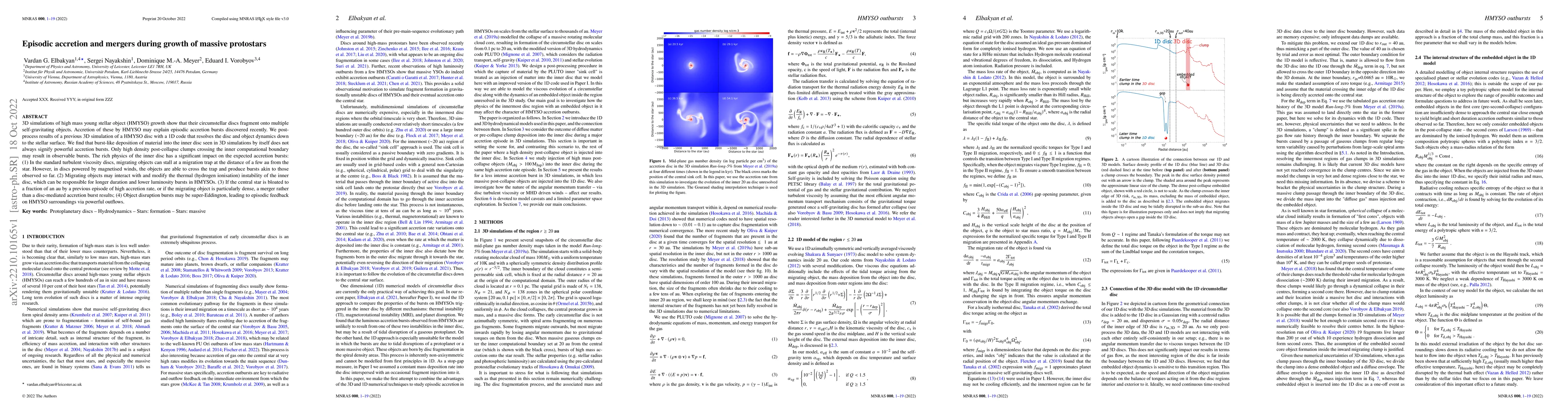 Thumbnail for Episodic accretion and mergers during growth of massive protostars