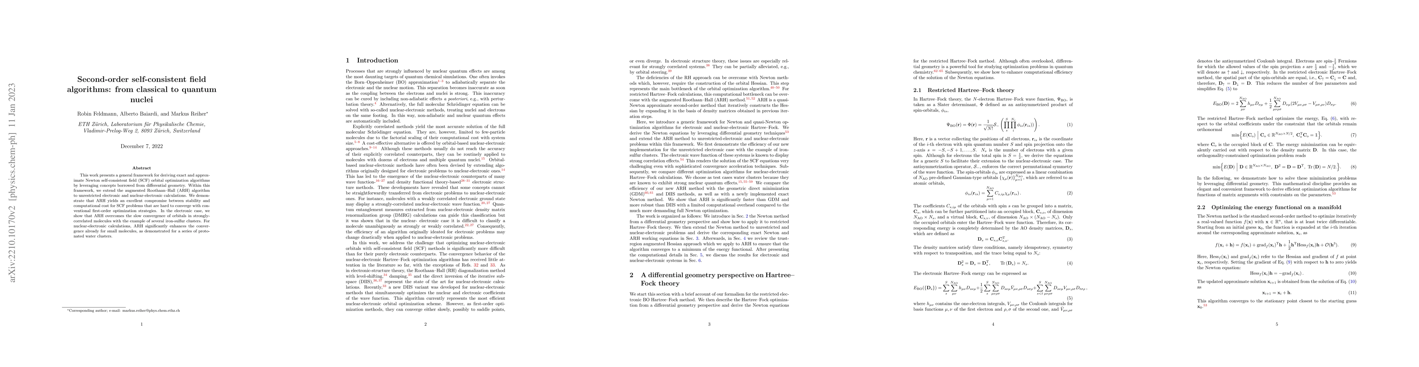 Thumbnail for Second-order self-consistent field algorithms: from classical to quantum
  nuclei