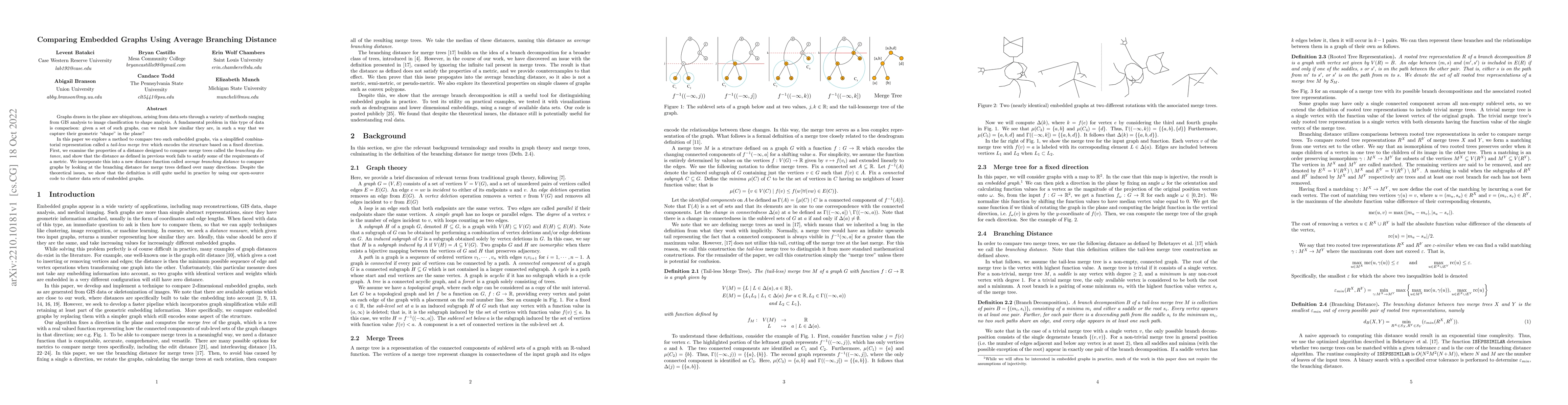 Thumbnail for Comparing Embedded Graphs Using Average Branching Distance