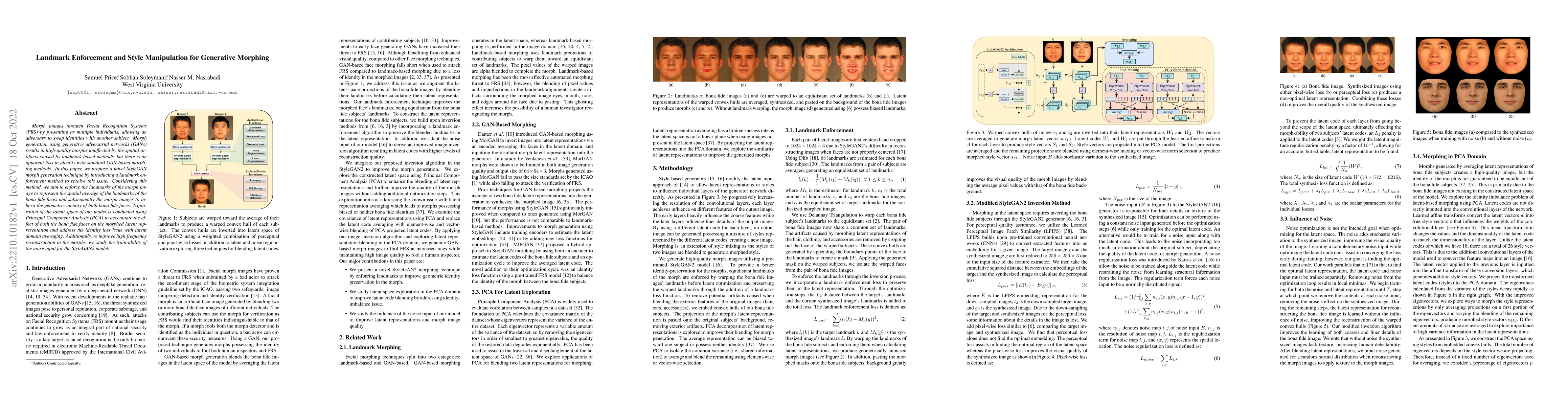 Thumbnail for Landmark Enforcement and Style Manipulation for Generative Morphing