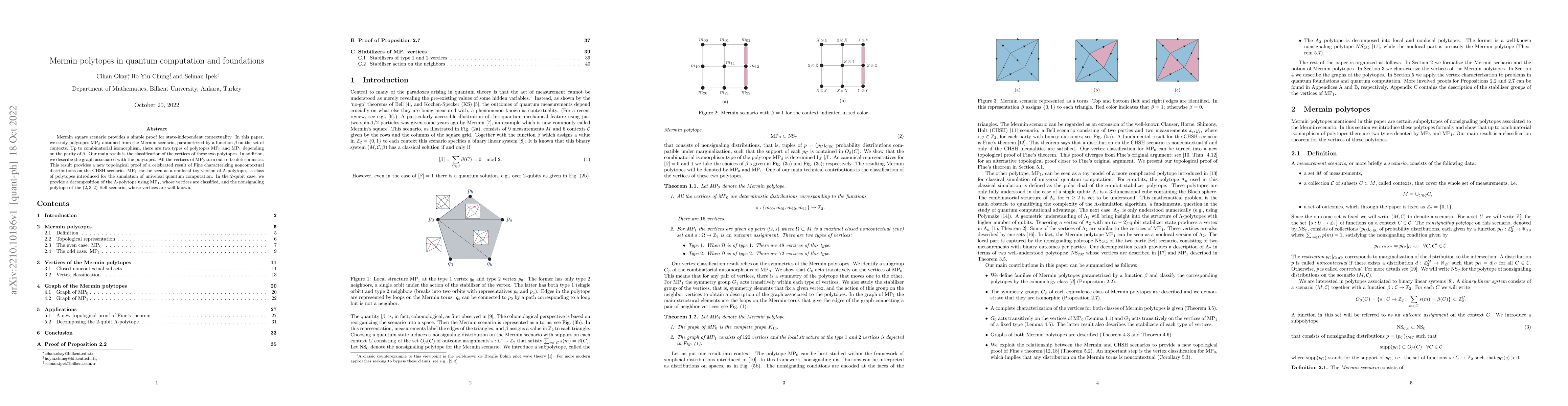 Thumbnail for Mermin polytopes in quantum computation and foundations