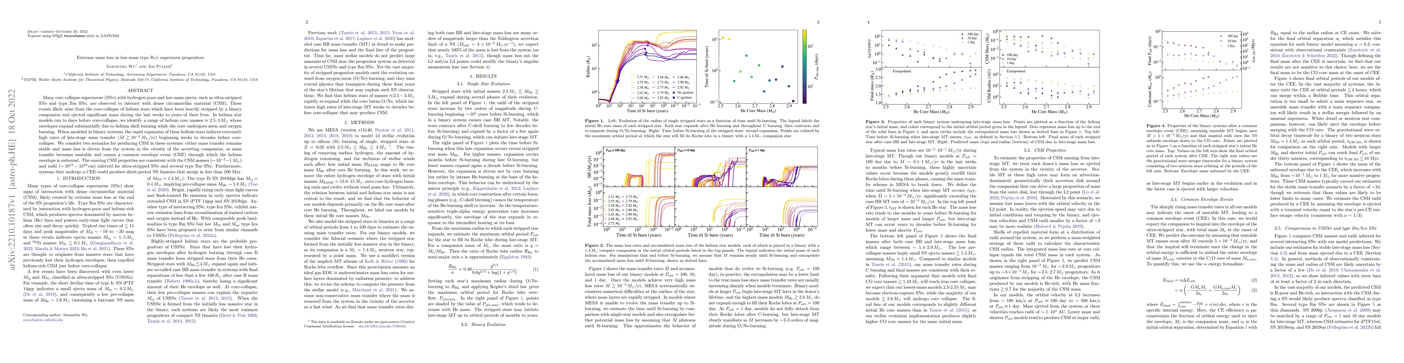 Thumbnail for Extreme mass loss in low-mass type Ib/c supernova progenitors