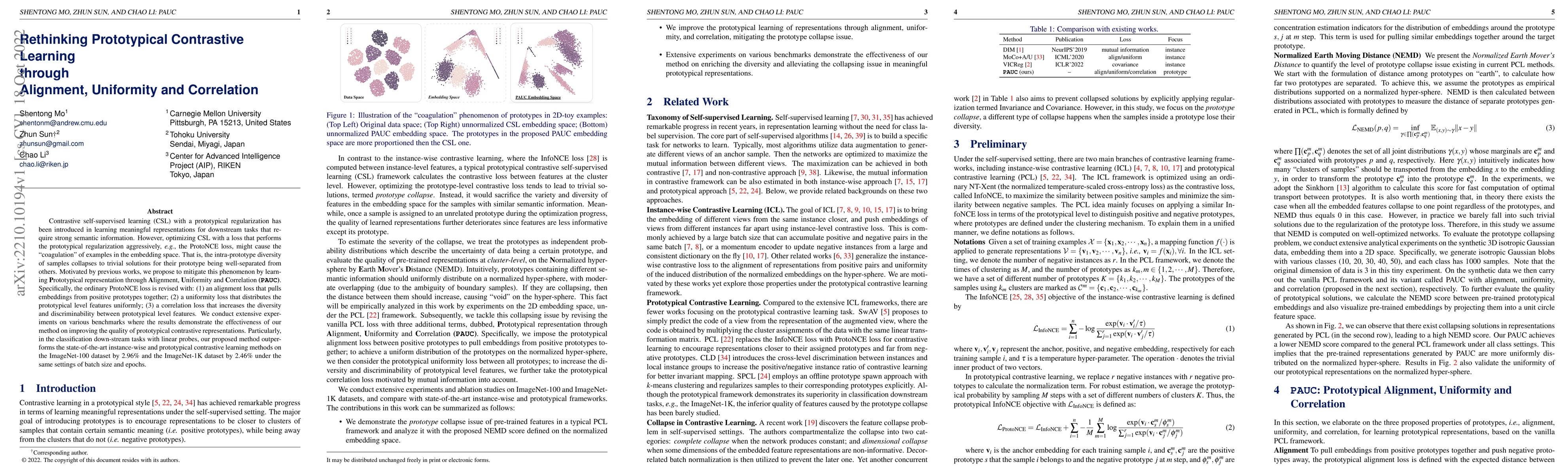 Thumbnail for Rethinking Prototypical Contrastive Learning through Alignment,
  Uniformity and Correlation